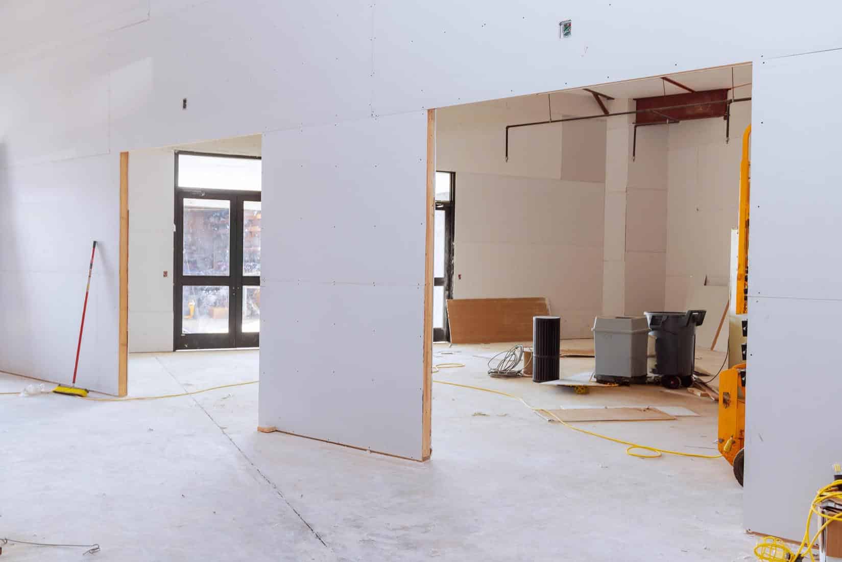 Getting Ready To Plaster The Walls Of A Newly Constructed Apartm